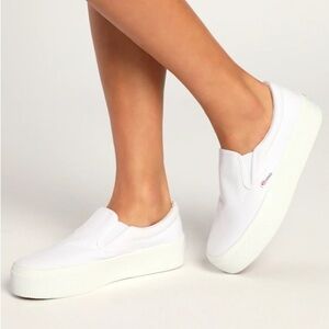 Superga cream 2306 Cotu slip-on platform sneaker - size 8 (38) NWT